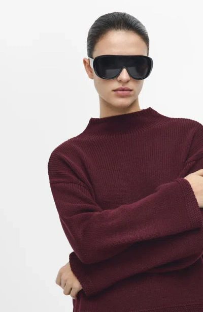 Mango Mock Neck Sweater In Multi