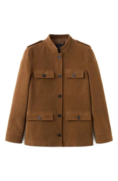 Mango Stand Collar Jacket In Multi