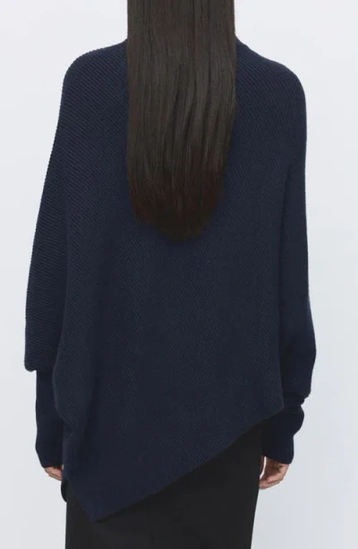 Mango Asymmetric Turtleneck Sweater In Brown
