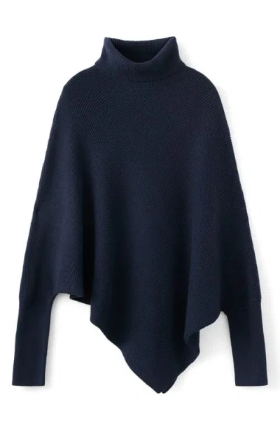 Mango Asymmetric Turtleneck Sweater In Brown