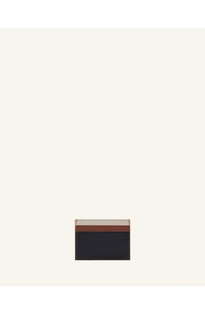 Lanvin Tricolor Leather Card Holder In Multi