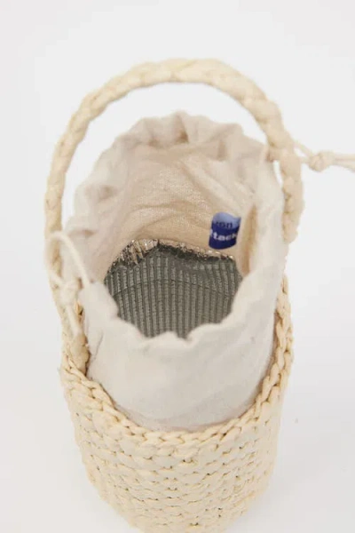 Hat Attack Straw Wine Bag In Neutral