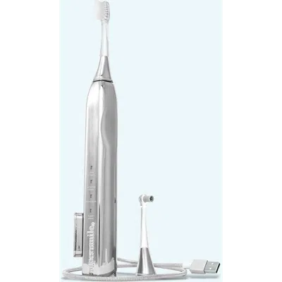 Supersmile Zina45 Sonic Pulse Toothbrush Chrome Silver No Case In Transparent