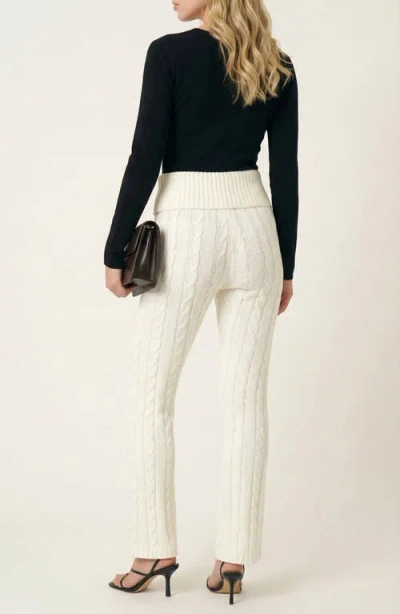 Modenaire Cable Knit Pull On Pants In Multi