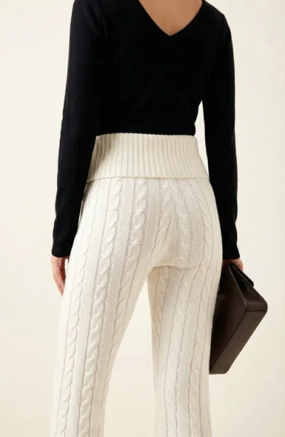 Modenaire Cable Knit Pull On Pants In Multi