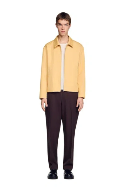 Sandro Zip-up Jacket In Multi