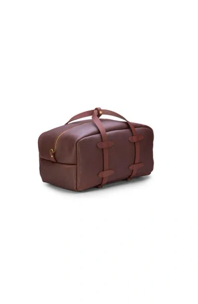 Ezra Arthur Frontier Leather Duffle Bag In Brown