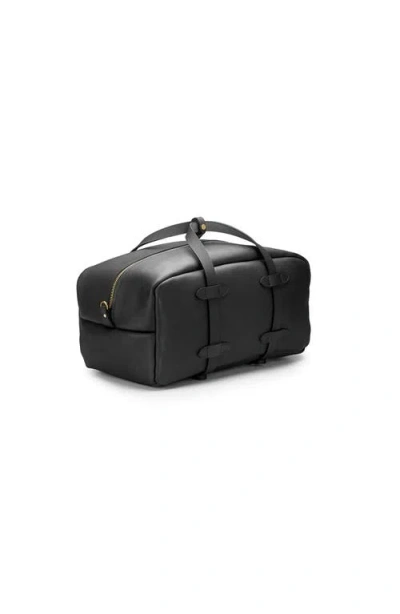 Ezra Arthur Frontier Leather Duffle Bag In Black