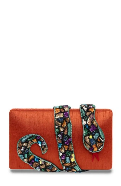 Simitri Kaa Clutch In Orange