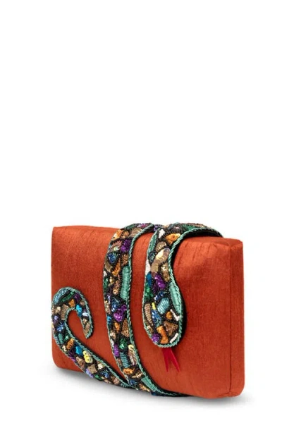 Simitri Kaa Clutch In Orange