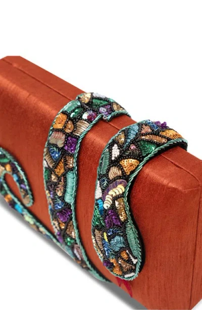 Simitri Kaa Clutch In Orange