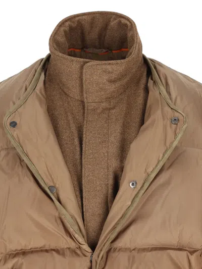 Tod's Logo-patch Quilted Coat In Multi