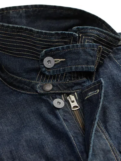 Rrl Buttoned Zip-up Jacket In Blue