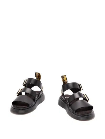 Dr. Martens Gryphon Atlas Leather Gladiator Sandals In Black