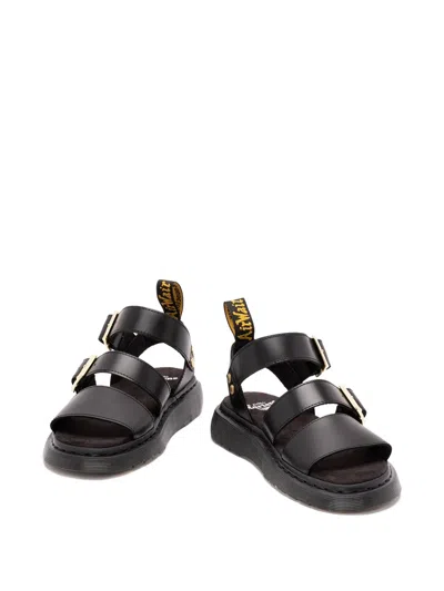 Dr. Martens Gryphon Atlas Leather Gladiator Sandals In Black