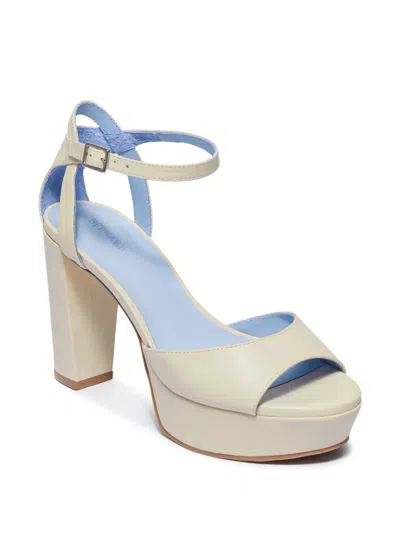Bernardo Footwear Valeria Leather Platform Sandal In Neutral