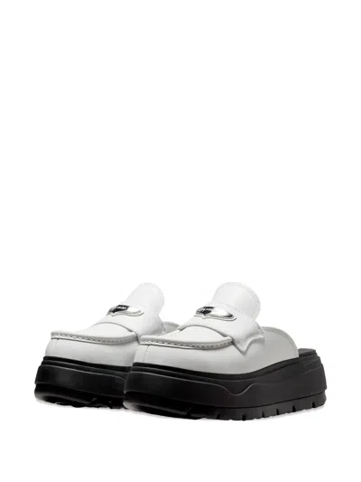 Jordan Penny-bar Platform Mule In White