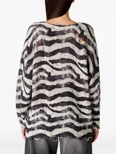 R13 Printed Oversized Cardigan In Multi