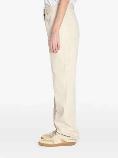 Valentino Pleated Gold Detail Jeans In Neutral