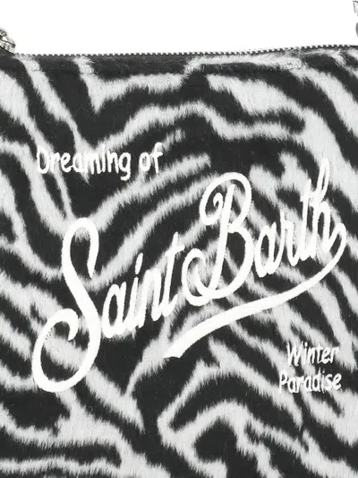 Mc2 Saint Barth Mini Zebra-pattern Top-handle Shoulder Bag In Multi