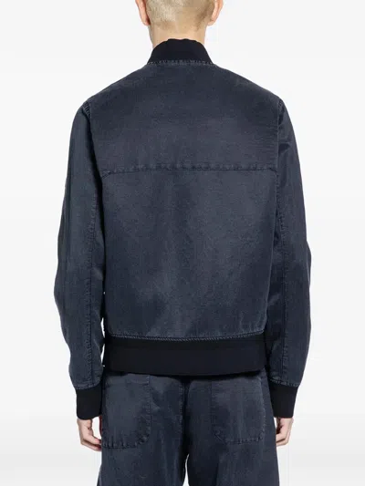 Massimo Osti Studio Buttoned Short Jacket In Blue