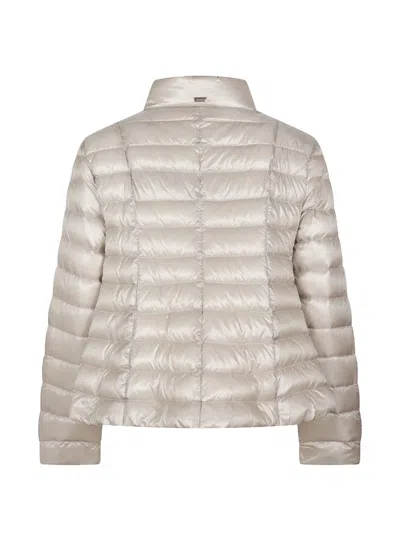 Herno Mini Quilted Short Down Jacket For Women In Neutral