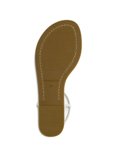 Bernardo Hercu Leather Ankle-strap Flat Sandals In White