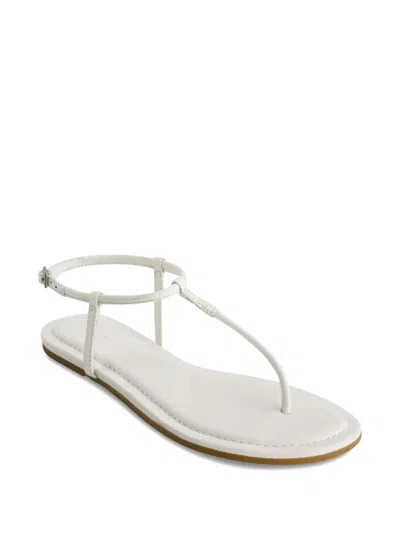 Bernardo Hercu Leather Ankle-strap Flat Sandals In White