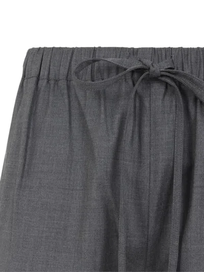 Co Turn-up Cropped Track Pants In Gray