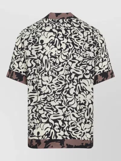 Dries Van Noten Short-sleeve Abstract Pattern Shirt With Camp Collar In Multi