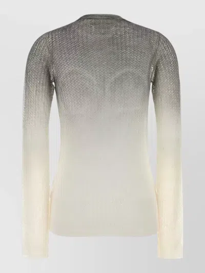 Maison Margiela Wool Blend Sweater Fitted Silhouette Gradient In Multi