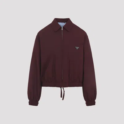 Prada Polyester Jacket In Purple