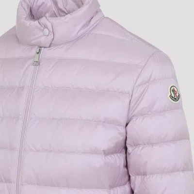 Moncler Lans Zip-up Short Padded Jacket In Purple