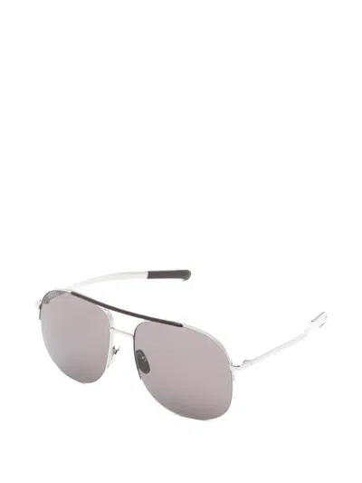 Gucci Pilot-frame Sunglasses In Silver