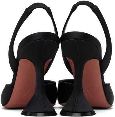 Amina Muaddi Holli 95 Sling Pointed-toe High-heeled Sandals In Black
