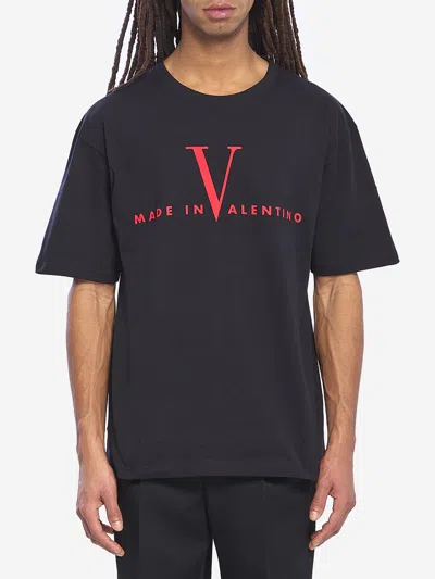 Valentino T-shirt Jersey In Black