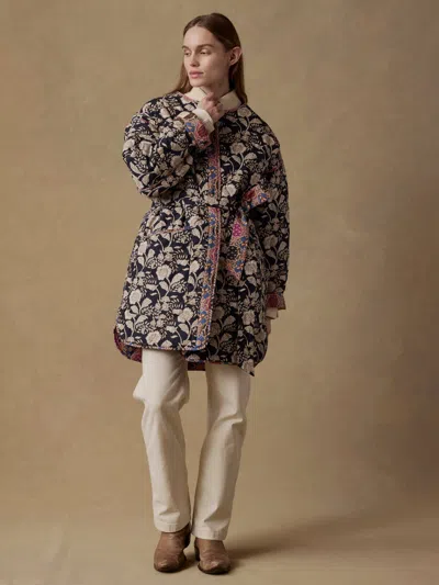 Faherty Reversible Quilted Jacket In Black