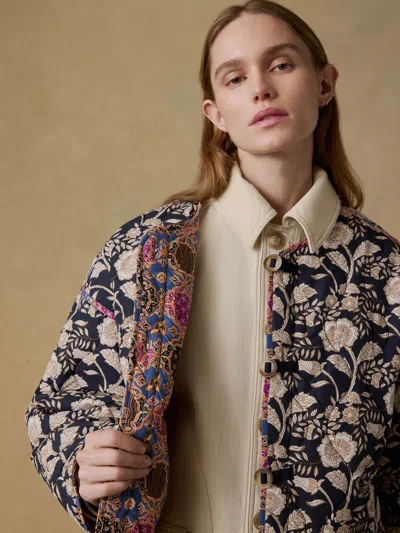 Faherty Reversible Quilted Jacket In Black