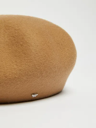 Weekend Max Mara Wool Beret In Brown