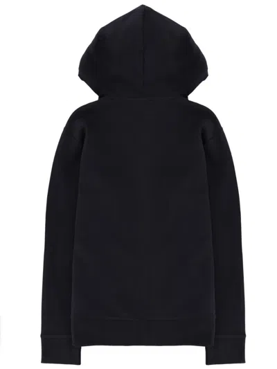Hugo Boss Mens Dark Blue Branded Pouch-pocket Stretch-jersey Hoody Xl In Black