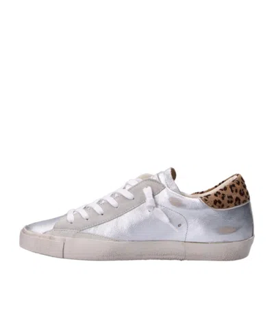 Philippe Model Prsx Leopard-print Low Trainers In Gray