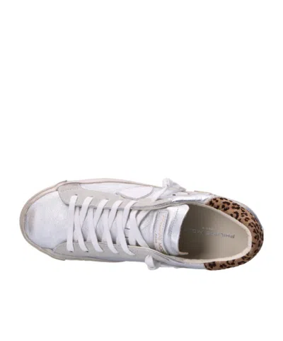 Philippe Model Prsx Leopard-print Low Trainers In Gray