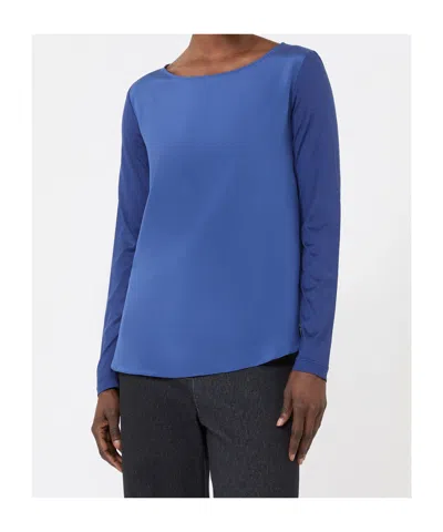 Max Mara Long-sleeved T-shirt In Blue