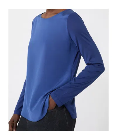 Max Mara Long-sleeved T-shirt In Blue