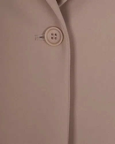 P.a.r.o.s.h Beige Solid Notched Lapel Blazer In Brown