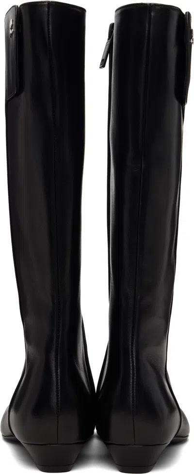 Courrèges Logo-plaque Boots In Black