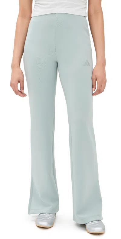 Adidas Originals Adidas Essentials Small Logo Flared Leggings In Metallic