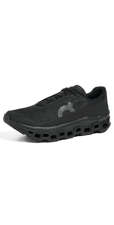 On Cloudmster 2 Rubber-trimmed Mesh Running Sneakers In Black