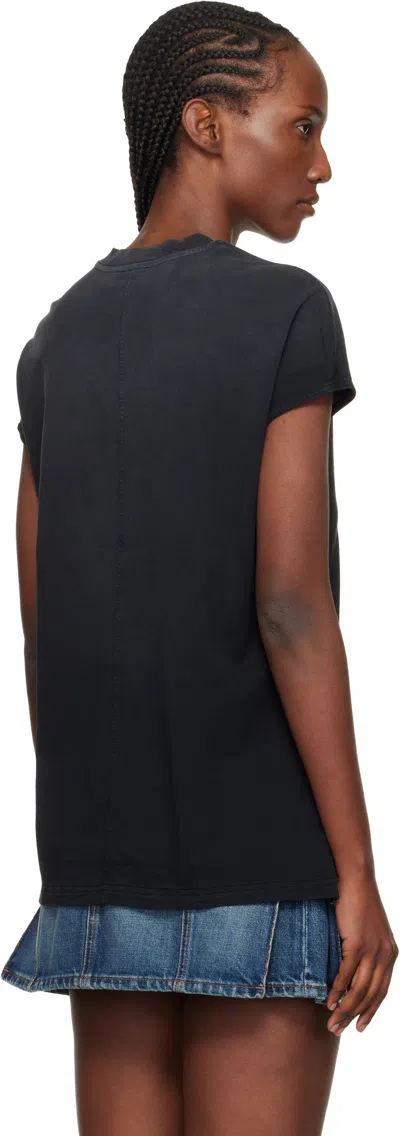 Courrèges Black Solarized Oversized T-shirt In Black