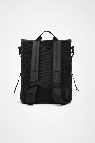 Rains Trail Mountaineer Rolltop Front-pocket Backpack In Black